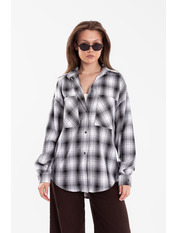 Сорочка в клітинку  RA-929054 XS/S Білий + чорна клітинка Білий Білий + чорна клітинка XS/S