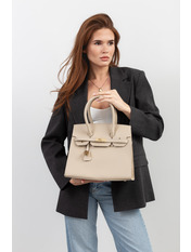 Сумка жіноча з еко-шкіри SYM-25-57 Бізон Бежевий