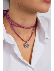 Чокер-сердечко CH-34 Сріблястий