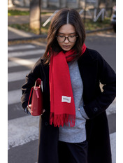 Шарф кашеміровий однотонний SH-105288 Червоний