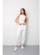 Джогери трикотажні BR-230223 Молочний XS