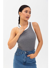 Топ FUT-330010 Сірий Сірий-білий S