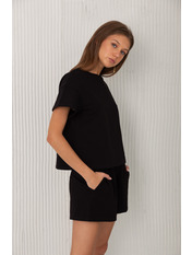 Бавовняний костюм KT-5887 Чорний XS