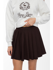 Спідниця однотонна U-332 XS Коричневий Коричневий XS