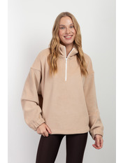 Світшот з вишивкою флісовий SW-FT-370 Бежевий Бежевий M/L M/L