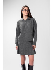 Трикотажний костюм зі спідницею KT-8537 Антрацит Сірий one size Антрацит one size