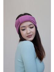 Пов`язка на голову - тюрбан TRR-P-34 Рожевий Темно-ліловий