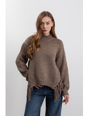 Светр вільний KOF-4691 Бежевий one size Темний беж Темний беж one size