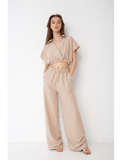 Бавовняний костюм літній KT-907808 S Бежевий