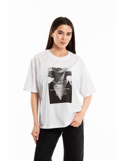 Футболка oversize FUT-251039 one size Білий Білий one size