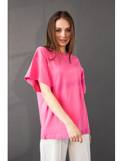 Футболка oversize FUT-455 Рожевий XS