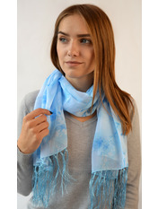 Шарф 763(8-5) Світло-блакитний Блакитний
