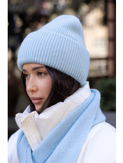 Комплект шапка і шарф KSH-25015 Блакитний