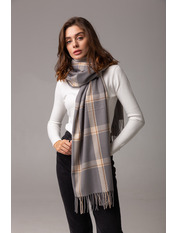 Шарф SH-108533 Сірий Молочний Сірий+молочний